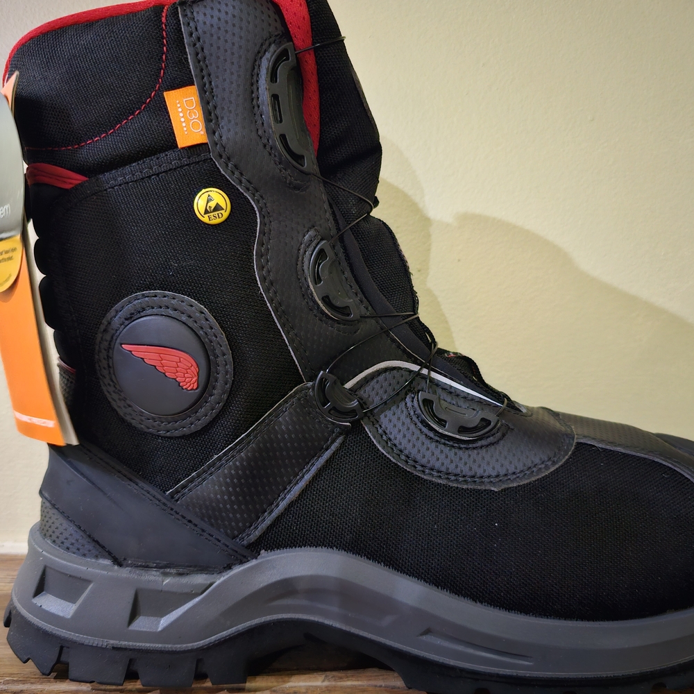 Red Wing Shoes Black and Red Men's Rain Boots